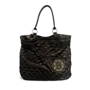 Little Earth NFL Boston Bruins Quilted Tote Purse Y2K Sporty Rhinestone Black